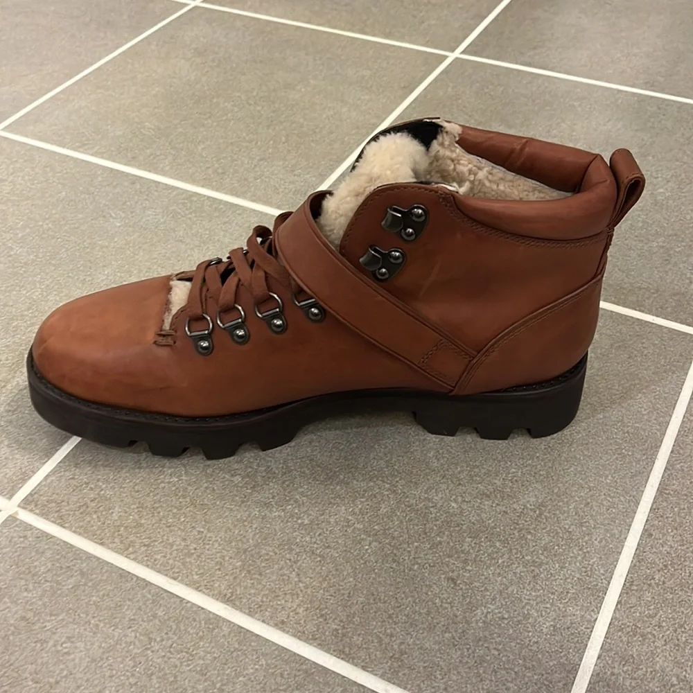 Coach New York Tompkins boots mens G1074 new saddle size 11.5 leather shearling_7